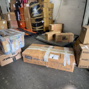 Home International cargo shipment prepared for delivery